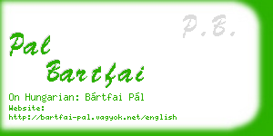 pal bartfai business card
